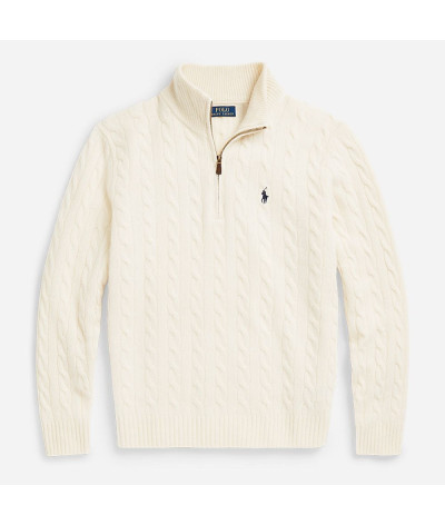 710876766001
  Ralph Lauren
  Blanc
  Sweat
 Tissu principal: 90% laine 10% cachemire
. Coupe : Regular .. Coupe :