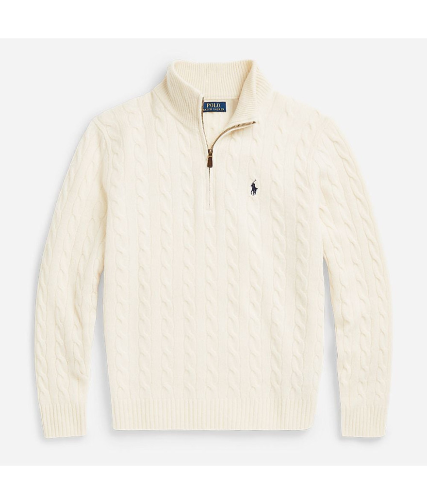 710876766001
  Ralph Lauren
  Blanc
  Sweat
 Tissu principal: 90% laine 10% cachemire
. Coupe : Regular .. Coupe :