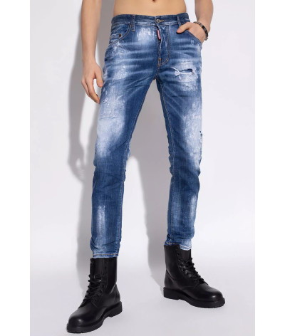 S74LB1042 470
  Dsquared2
  Bleu
  Jeans
 Tissu principal: 97% Cotton 3% Elastanne
. Coupe : CoolGuyJeans .. Coupe :