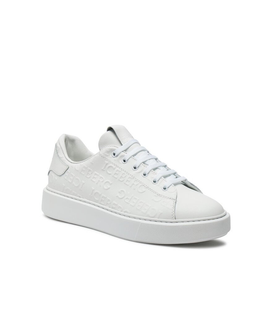 IU1684 COMB ALL OVER WHITE
  Iceberg
  Blanc
  Sneakers
 Tissu principal: 100% cuir
. Coupe : Regular .
<p class="p1" style="mar