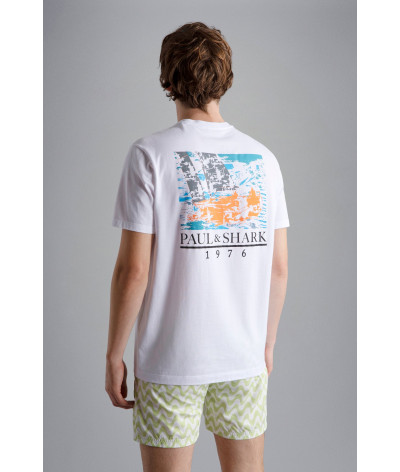 24411087010
   Paul &amp; Shark
   Blanc
  T-Shirt
  Tissu principal: 100% coton
. Coupe : Regular .. Coupe :