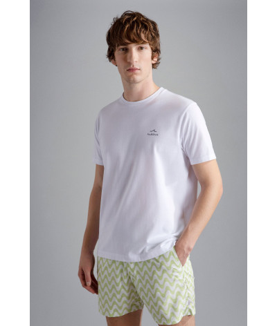 24411087010
   Paul &amp; Shark
   Blanc
  T-Shirt
  Tissu principal: 100% coton
. Coupe : Regular .. Coupe :