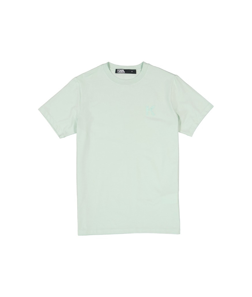 755890-542221-500
 Karl Lagerfeld
  vert pale
  T-Shirt
   Tissu principal: 95% coton, 5% élasthanne
. Coupe : Regular .        