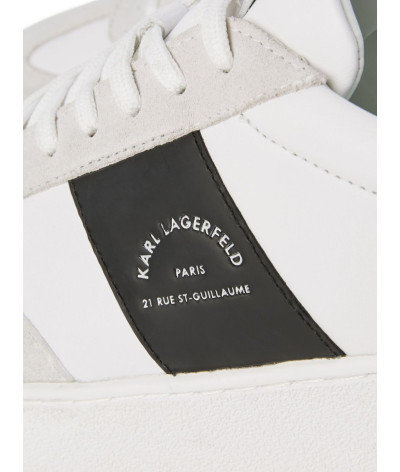 855017-541470-19
  Karl Lagerfeld
  Blanc
  Sneakers
  Tissu principal: 100% Cuir
. Coupe : Regular .                
<p class="