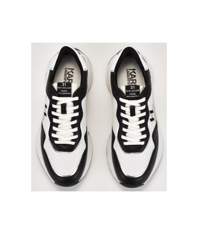 855018-541471-19
  Karl Lagerfeld
  Blanc/Noir
  Sneakers
  Tissu principal: 100% Cuir
. Coupe : Regular .                . Coup