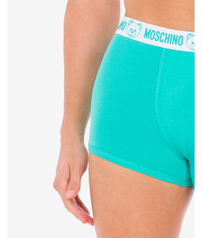 V1A1313-4406-A0374
  Moschino
  Turquoise
  Calçeon
   Tissu principal: 94% coton, 6% Elastanne
. Coupe : Regular .             