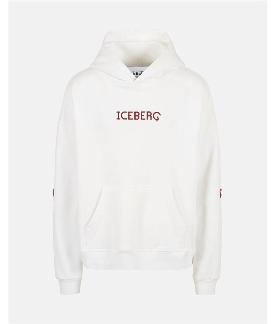 E120 - 6332 - 1111
  Iceberg
   Blanc
  Sweat Capuche
  Tissu principal: 100% Cotton
. Coupe : regular                . Coupe :