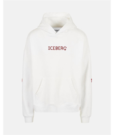 E120 - 6332 - 1111
  Iceberg
   Blanc
  Sweat Capuche
  Tissu principal: 100% Cotton
. Coupe : regular                . Coupe :