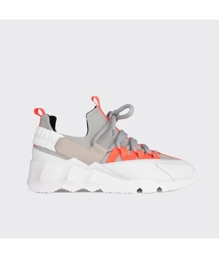 LX01Z-CALF-GRAIN-MULTI-WHITE-ORANGE
  Pierre Hardy
   Noir
  Sneakers
  Tissu principal: 30% CALF 1NC, 50% CANVASH21, 20% GRAIN 