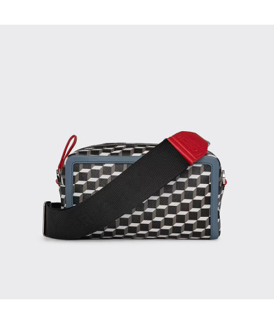 VV08_N-CANVAS-CUBE-CALF-BLACK-SKY-RED
  Pierre Hardy
   Noir, Bleu, Rouge
  Sacoche Ice Cube
  Tissu principal: 70% CANVAS CU2, 