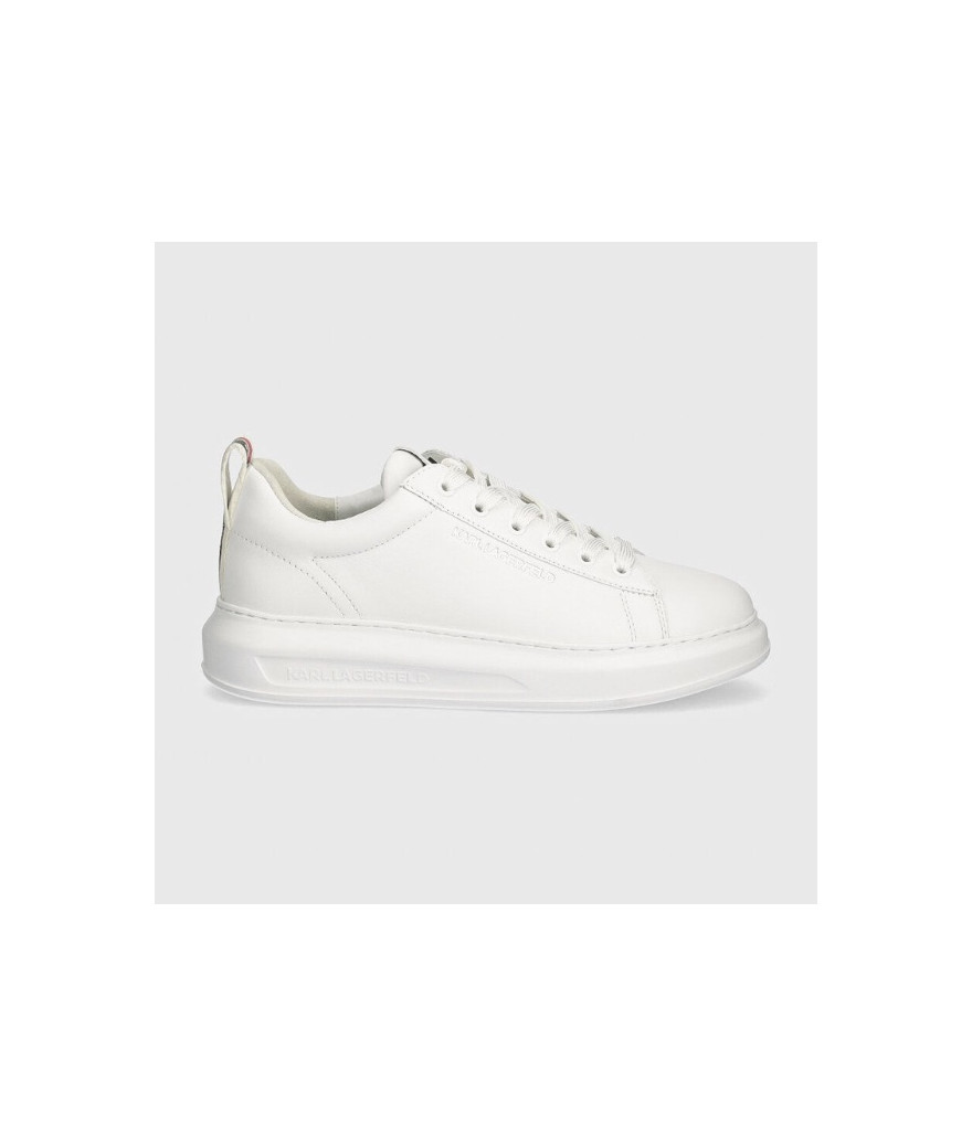 855019-543470-10
  Karl Lagerfeld
   Blanc
  Sneakers 
  Empiècement : 100% Cuir
. Coupe : regular
- Cet article taille normalem