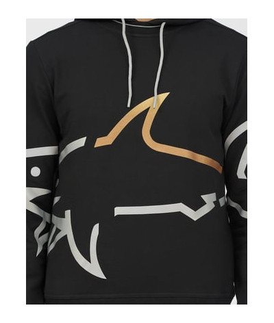 24411882-011
  Paul &amp; Shark
   Noir
  Sweat
  70% cotton, 24% polyester, 6% elastane
. Coupe : regular                 
<p c