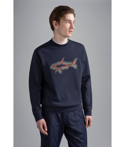 14311850-050
  Paul &amp; Shark
   Marine
  Sweat
  81% Cotton 14% Polyester 5% Elastane
. Coupe : regular                 
<p c