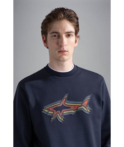 14311850-050
  Paul &amp; Shark
   Marine
  Sweat
  81% Cotton 14% Polyester 5% Elastane
. Coupe : regular                 
<p c