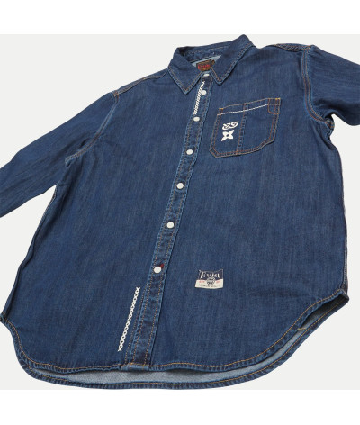 2EAHTM4DL1031-indigo denim
  Evisu
   Jeans Indigo
  Veste
  Tissu principal: 100% Cotton
. Coupe : regular
- Cet article taille