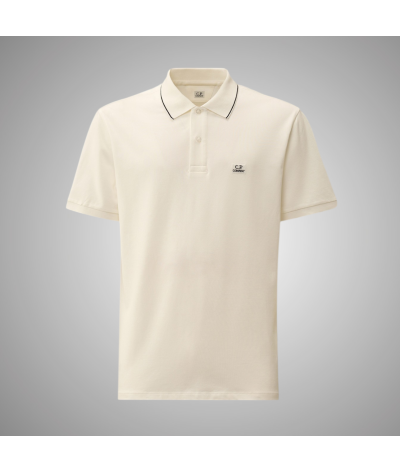 17CMPL097A-005263W-103
  C.P. Company
   Blanc
  Polo en piqué de coton
  Tissu principal: 95% Coton, 5% Élasthanne