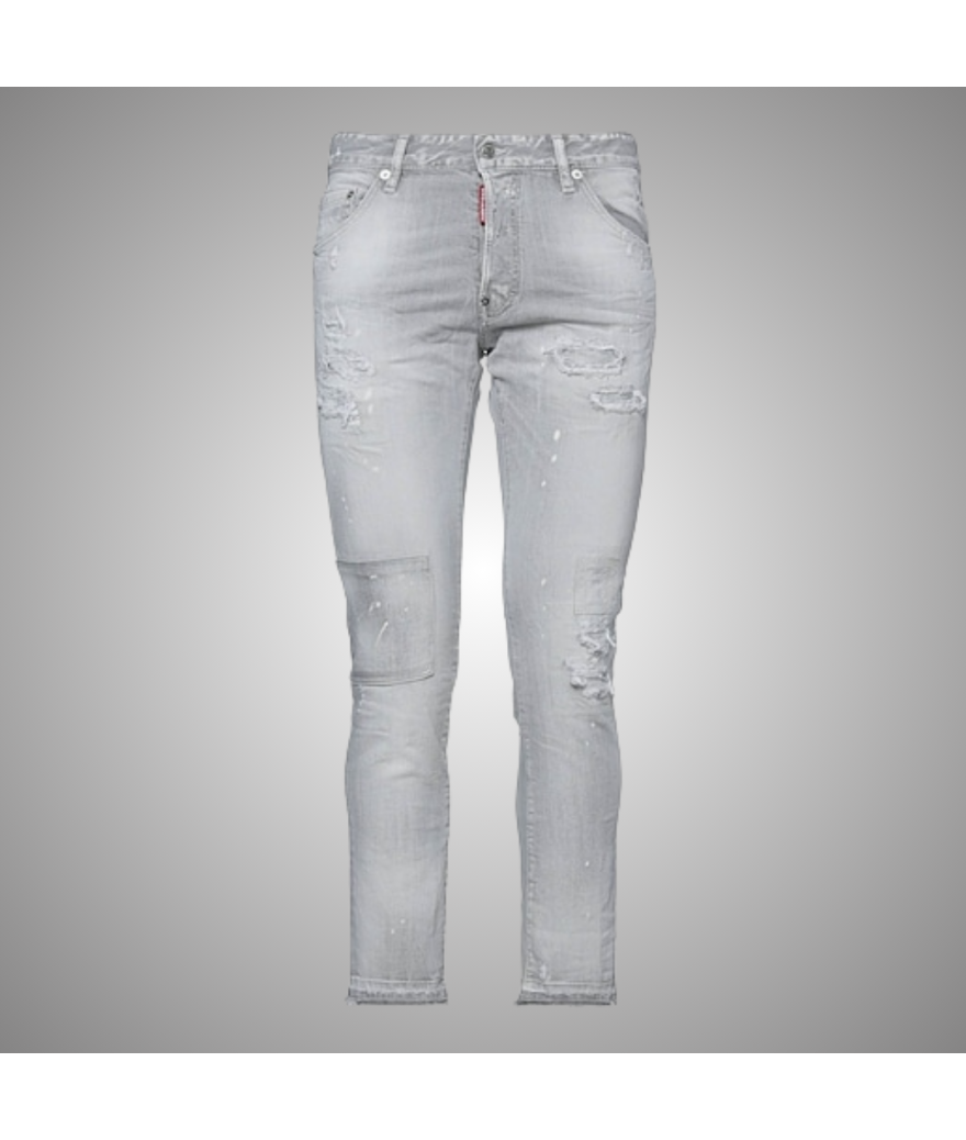 S74LB0988 852
  Dsquared
  Gris
  Jean
  Tissu principal: 98% Coton, 2% Elasthanne
. Coupe : Cool Guy Cropped Jeans